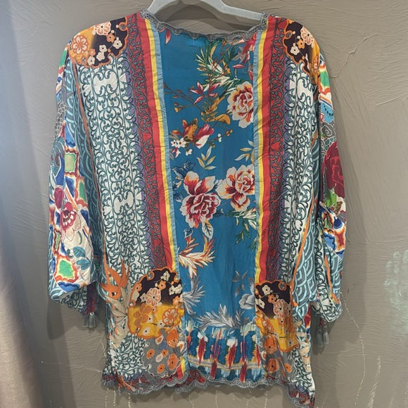 Johnny Was Multicolor Bohemian Blouse - Picture 4 of 6